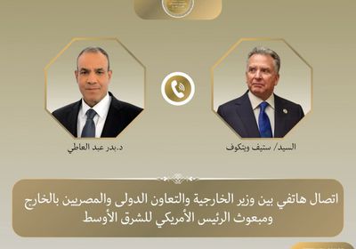 وزير الخارجية المصري يبحث مع ويتكوف التطورات الإقليمية