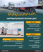 دخول 4 قوافل إماراتية إلى غزة تحمل مساعدات إنسانية وكسوة العيد (إنفوجراف)