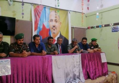 انتقالي يهر يافع يستقبل وفدًا من القيادات العسكرية والأمنية