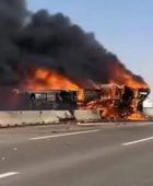 تفاصيل مصرع 21 شخصًا في اصطدام حافلة وشاحنة بجنوب العراق