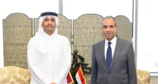 وزير الخارجية المصري يبحث التطورات الإقليمية مع نظيره القطرى