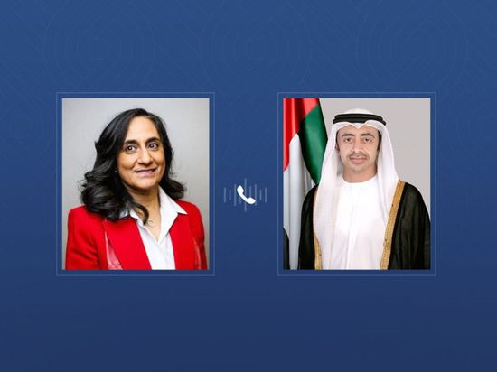 هاتفياً.. وزير الخارجية الإماراتي ونظيرته الكندية يبحثان التطورات في المنطقة
