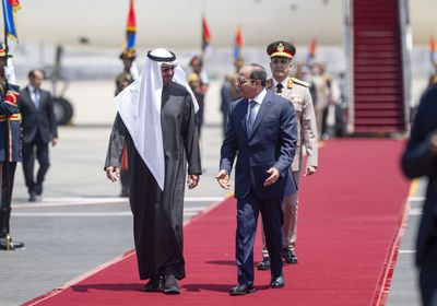 رئيس الإمارات يبحث مع نظيره المصري التطورات الإقليمية