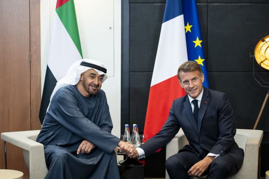 رئيس الإمارات ونظيره الفرنسي يبحثان التطورات الإقليمية