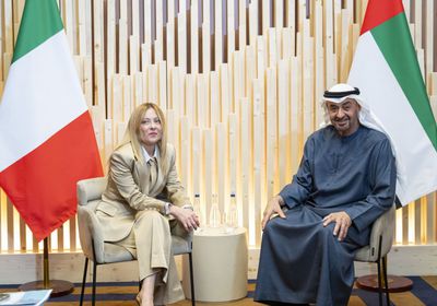 محمد بن زايد يلتقي رئيسة الوزراء الإيطالية على هامش قمة مجموعة السبع