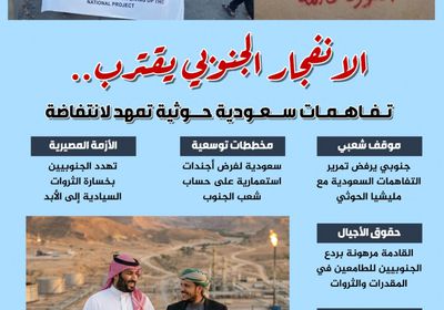 الانفجار الجنوبي يقترب.. تفاهمات سعودية حوثية تمهد لانتفاضة (إنفوجراف)