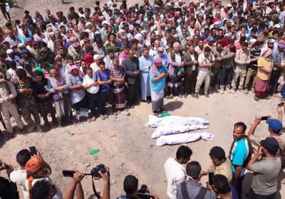 تشييع 3 شهداء من ضحايا حادث قرية الريبي شمال الضالع