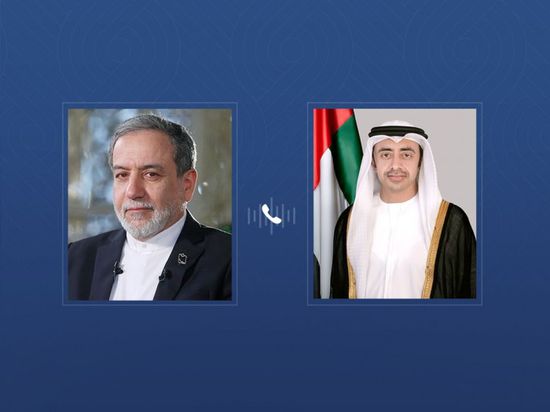 عبدالله بن زايد يتلقى اتصالاً هاتفياً من وزير خارجية إيران