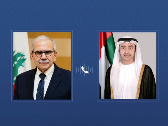 عبدالله بن زايد ورئيس الحكومة اللبنانية يبحثان العلاقات الثنائية وتطورات المنطقة