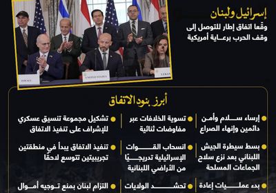 من وقف الحرب لإعادة الإعمار.. ماذا يتضمن الاتفاق بين لبنان وإسرائيل؟ (إنفوجراف)