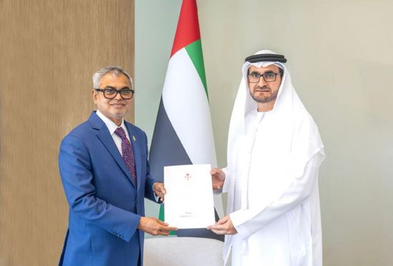 الخارجية الإماراتية تتسلم أوراق اعتماد سفير المالديف لدى الدولة