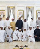 رئيس الإمارات يزور سيف مفتاح النيادي في منزله