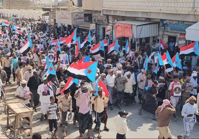 مسيرة جماهيرية في حديبو لرفض الوصاية السعودية 
