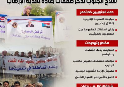 الوعي الجمعي.. سلاح الجنوب لدحر صفقات إعادة تغذية الإرهاب (إنفوجراف)