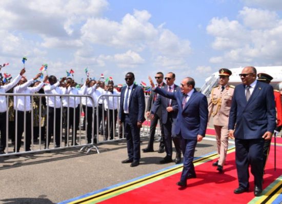 الرئيس السيسي يصل العاصمة التنزانية دار السلام