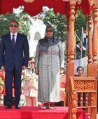 السيسي يعقد مباحثات مع رئيسة تنزانيا في دار السلام