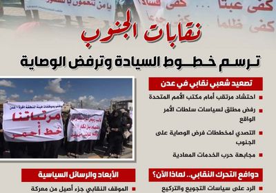 نقابات الجنوب.. ترسم خطوط السيادة وترفض الوصاية (إنفوجراف)