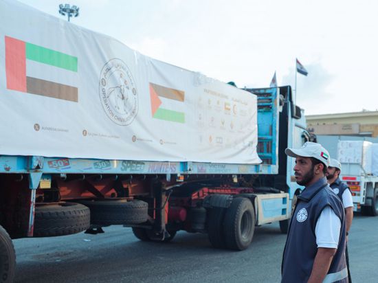 "الفارس الشهم 3".. 938 طنًا من المساعدات الإماراتية تصل إلى غزة&nbsp;