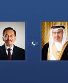هاتفياً.. ولي العهد البحريني ورئيس وزراء ماليزيا يبحثان التطورات في المنطقة