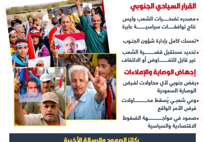 نضال الشعب يسقط المؤامرات.. ثوابت جنوبية لحماية السيادة (إنفوجراف)