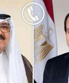 السيسي لأمير الكويت: أمنكم من أمن مصر.. ولن نقبل تهديد استقراركم
