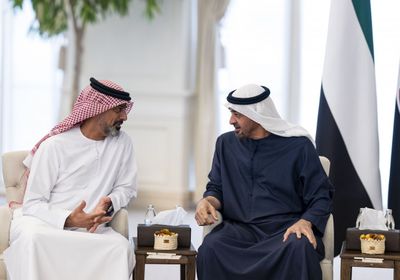 رئيس الإمارات يستقبل ولي عهد عجمان