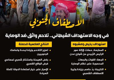 الاصطفاف الجنوبي في وجه الاستهداف الشيطاني.. تلاحم واثق ضد الوصاية (إنفوجراف)