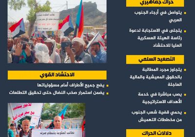 حشود شعبية جنوبية تغزو الساحات وتحمي التطلعات (إنفوجراف)