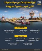 أبرز المعلومات عن ميناء دمياط الذي أصيب بمسيرة مجهولة (إنفوجراف)