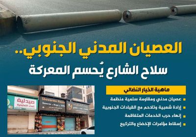 العصيان المدني الجنوبي.. سلاح الشارع يحسم المعركة (إنفوجراف)