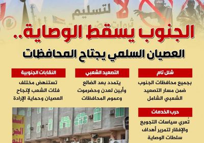 الجنوب يسقط الوصاية.. العصيان السلمي يجتاح المحافظات (إنفوجراف)
