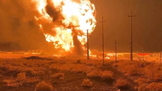 انفجارات وحرائق داخل مستودع نفطي شمالي العراق