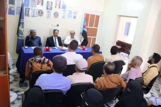 "انتقالي أبين" ومنسقية الجامعة يبحثان برنامج التصعيد الشعبي