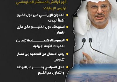 مضيق هرمز والضغط الاقتصادي.. قرقاش يرسم طريق الخروج من الحرب (إنفوجراف)