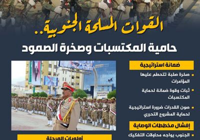 القوات المسلحة الجنوبية.. حامية المكتسبات وصخرة الصمود (إنفوجراف)