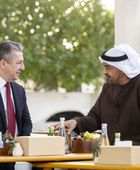 رئيس الإمارات يستقبل رئيس حكومة إقليم كردستان العراق