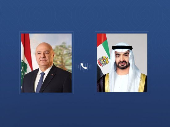 رئيس الإمارات يتلقى اتصالاً هاتفياً من نظيره اللبناني