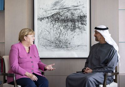 رئيس الإمارات يلتقي المستشارة السابقة أنجيلا ميركل