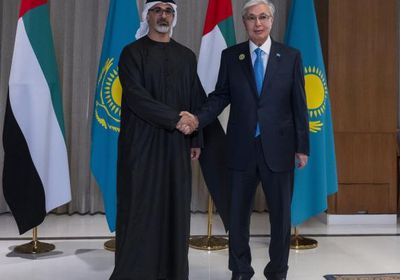 ولي عهد أبوظبي يبحث مع رئيس كازاخستان تعزيز التعاون المشترك