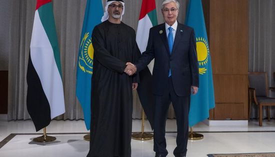 ولي عهد أبوظبي يبحث مع رئيس كازاخستان تعزيز التعاون المشترك