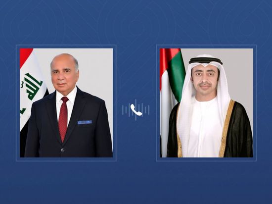 هاتفياً.. عبدالله بن زايد ووزير الخارجية العراقي يبحثان العلاقات المشتركة