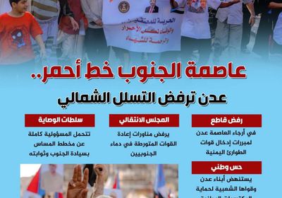 عاصمة الجنوب خط أحمر.. عدن ترفض التسلل الشمالي (إنفوجراف)