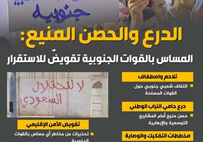 الدرع والحصن المنيع: المساس بالقوات الجنوبية تقويض للاستقرار (إنفوجراف)