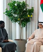 منصور بن زايد ورئيس السنغال يبحثان تعزيز الشراكة بين البلدين