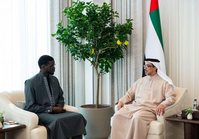 منصور بن زايد ورئيس السنغال يبحثان تعزيز الشراكة بين البلدين