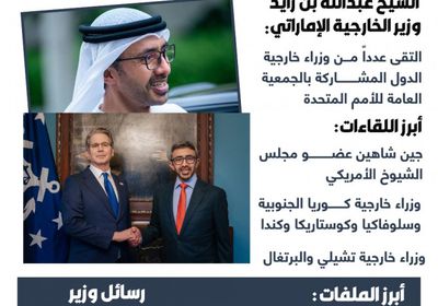 شراكات دولية وقضايا عالمية.. أبرز لقاءات عبدالله بن زايد في نيويورك (إنفوجراف)