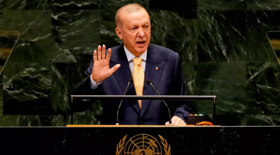 وفد إسرائيل يغادر قاعة الأمم المتحدة خلال كلمة أردوغان