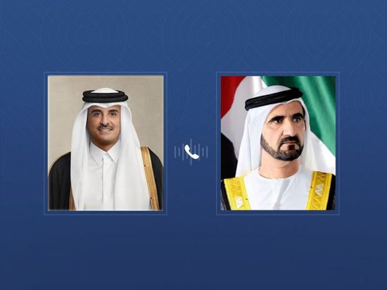 أمير قطر يعزي حاكم دبي في وفاة الشيخ أحمد بن راشد آل مكتوم
