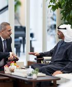 رئيس الإمارات يستقبل وزير الخارجية التركي