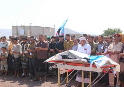 ردفان تشيع قائد الكتيبة في اللواء 13 صاعقة الشهيد العقيد الوحدي